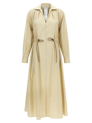 Beige Cotton Long Dress