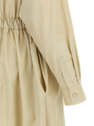 Beige Cotton Long Dress