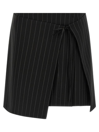 Black Virgin Wool Long Skirt