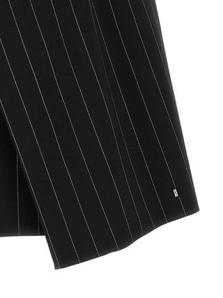 Black Virgin Wool Long Skirt
