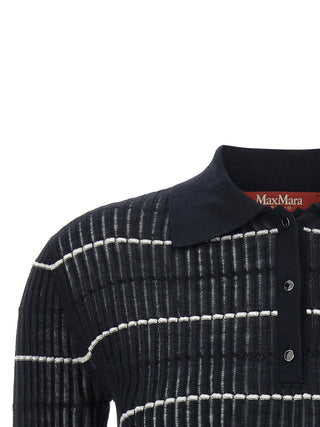 Blue Silk Polo Shirt
