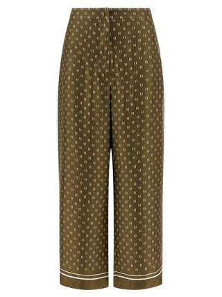 Bicolor Silk Casual Pants