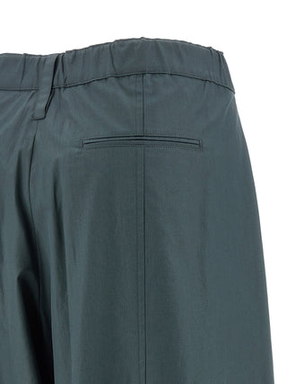 Pantalones acampanados de algodón azul