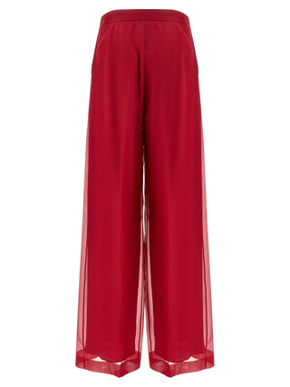 Multicolor Silk Casual Pants