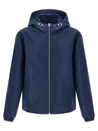 Blue Polyester Shell Jacket