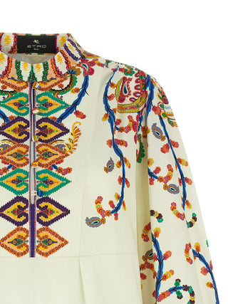 Multicolor Cotton Short Dress