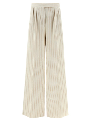 White Cotton Casual Pants