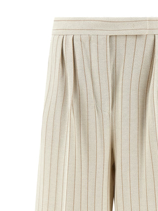 White Cotton Casual Pants