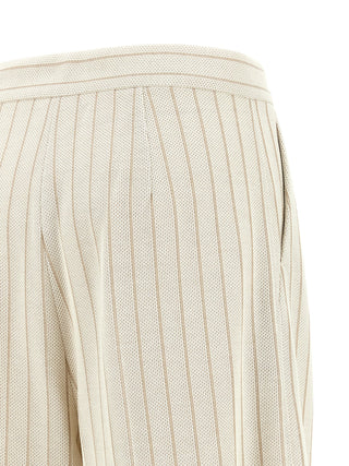 White Cotton Casual Pants