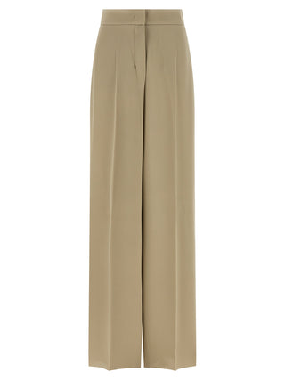 Beige Silk Dress Pants