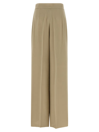 Beige Silk Dress Pants