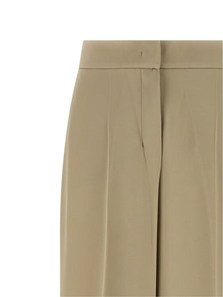 Beige Silk Dress Pants