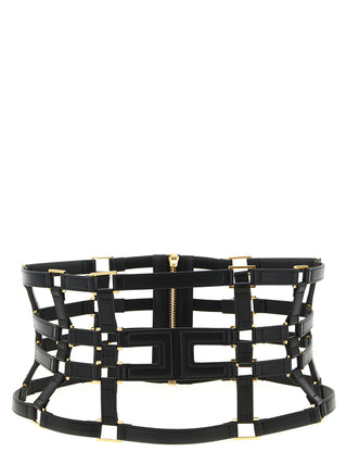 Black Polyethylene High-Waist Belt