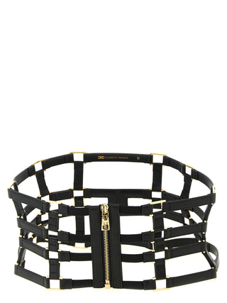 Black Polyethylene High-Waist Belt