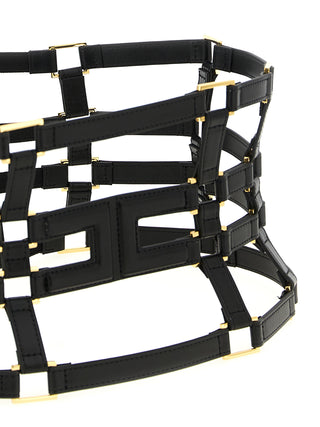 Black Polyethylene High-Waist Belt