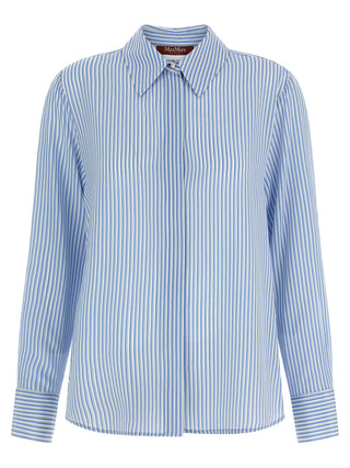 Blue Silk Blouse