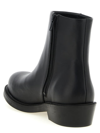 Black Calfskin Ankle Boots