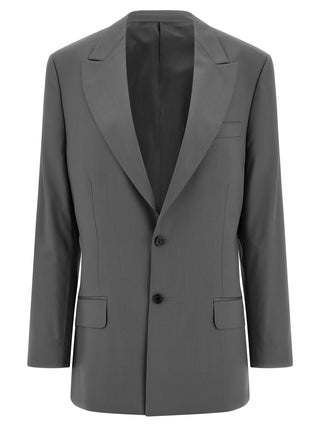 Gray Virgin Wool Blazer
