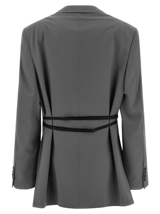Gray Virgin Wool Blazer