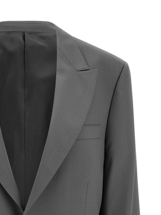 Gray Virgin Wool Blazer