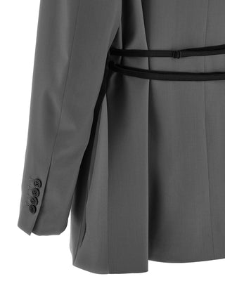 Gray Virgin Wool Blazer