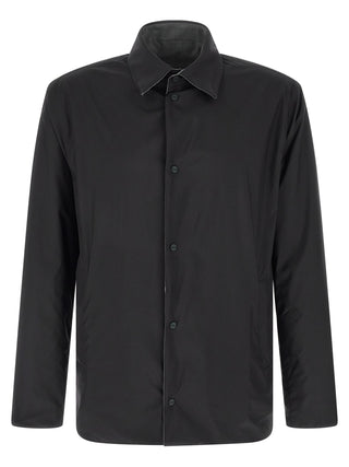 Gray Polyester Full-Length Jacket
