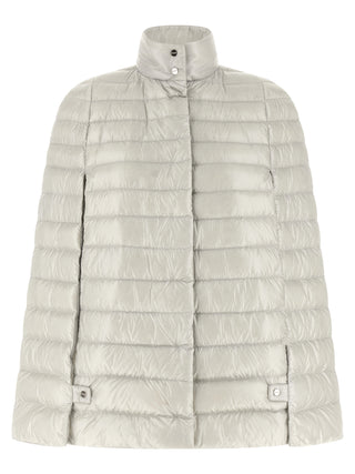 Chaqueta larga de poliamida gris