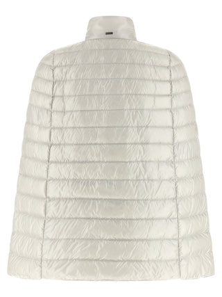 Chaqueta larga de poliamida gris