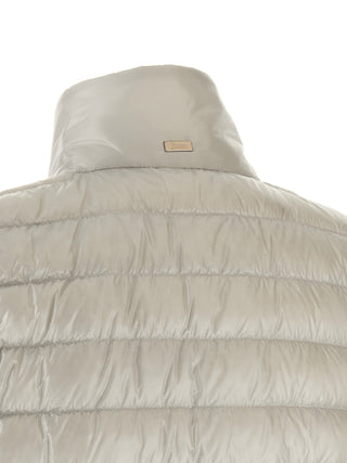 Chaqueta larga de poliamida gris