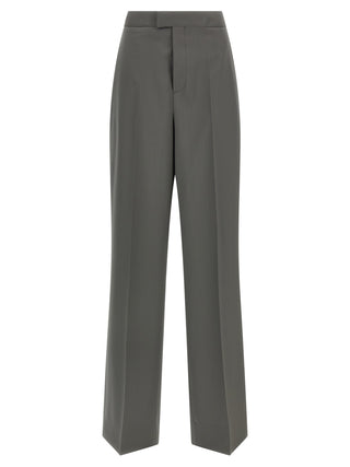 Gray Virgin Wool Dress Pants