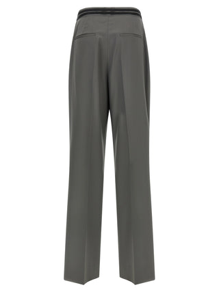 Gray Virgin Wool Dress Pants