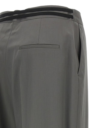 Gray Virgin Wool Dress Pants