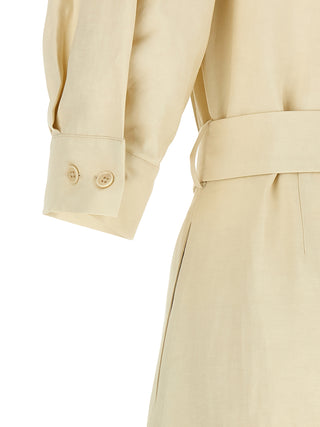 Beige Viscose Long Dress