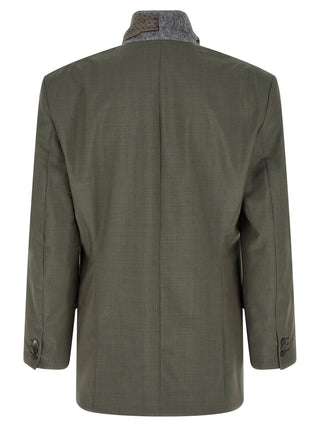Bicolor Virgin Wool Blazer