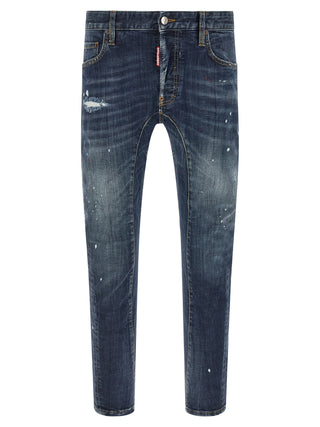 Jeans azules de algodón denim