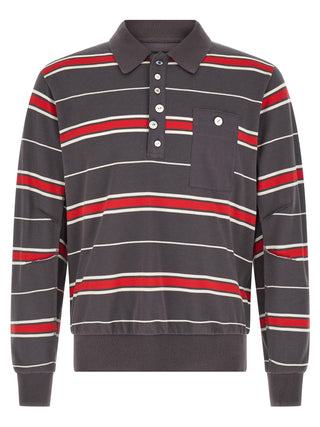 Gray Cotton Polo Shirt