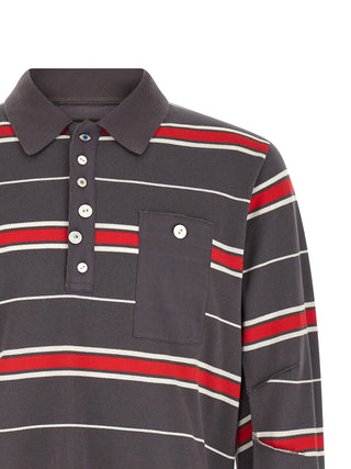 Gray Cotton Polo Shirt