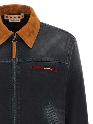 Gray Cotton Denim Jacket