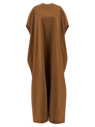 Brown Cotton Long Dress