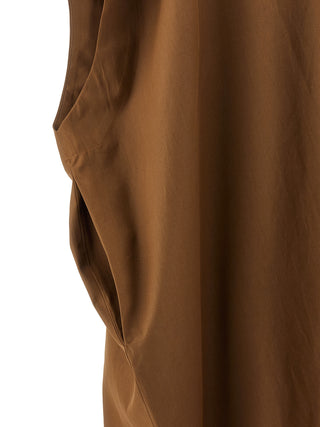 Brown Cotton Long Dress