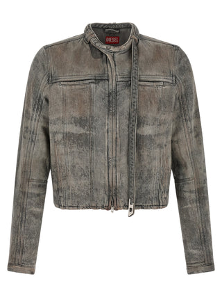 Gray Cotton Denim Jacket