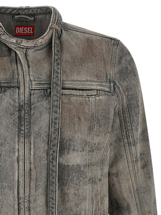 Gray Cotton Denim Jacket