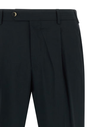 Black Virgin Wool Pants
