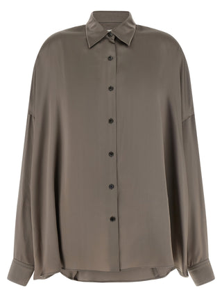 Gray Silk Blouse