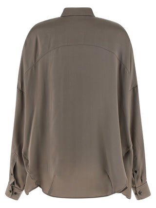 Gray Silk Blouse