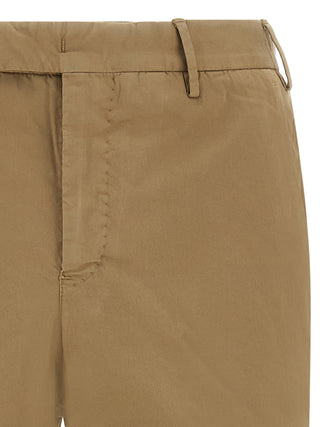 Brown Cotton Dress Pants