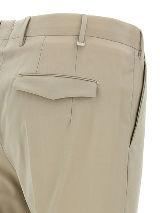 Beige Virgin Wool Dress Pants