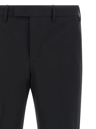 Black Virgin Wool Dress Pants