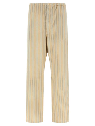 Pantalones beige de algodón para dormir