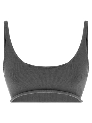 Gray Cotton Sport Bra